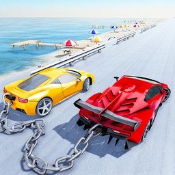 Chained Car Stunts Race Mega Ramp GT Racing online