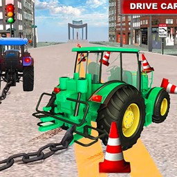 Chained Tractor Towing Simulator online