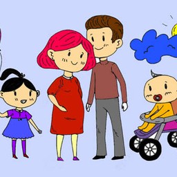 Happy Family Coloring Book online